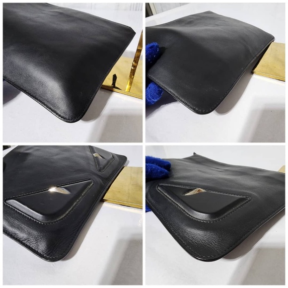 Authentic Fendi Monster Eyes Clutch Bag Black - Picture 12 of 13